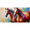 Diamond Painting Deux Chevaux Multicolores Premium | Lé-Li