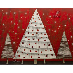Diamond Painting Sapins de Noël Blancs Premium