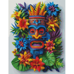 Diamond Painting Masque Tiki Tropical Premium | Lé-Li