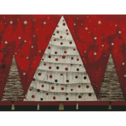 Diamond Painting Sapins de Noël Blancs Premium | Lé-Li