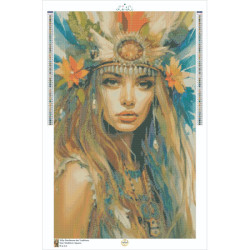 Diamond Painting Femme Amérindienne Aquarelle Premium | Lé-Li