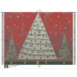 Diamond Painting Sapins de Noël Blancs Premium | Lé-Li