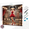 Diamond Painting Betty Pin-up Rétro en Robe Rouge