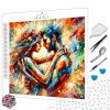 Diamond Painting Couple Amoureux Abstrait Multicolore Premium