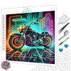Diamond Painting Moto Custom aux Néons Premium