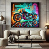 Diamond Painting Moto Custom aux Néons | Lé-Li