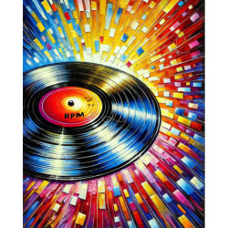 Diamond Painting Disque Vinyle Multicolore Premium