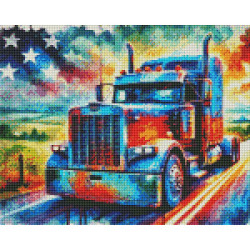 Diamond Painting Camion Américain Multicolore | Lé-Li