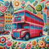 Diamond Painting Bus Londonien Rose | Lé-Li