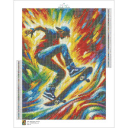 Diamond Painting Skateboardeur Multicolore | Lé-Li