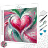 Broderie Diamant - Cœur Abstrait et Vibrant