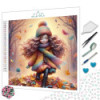 Diamond Painting Fillette en Forêt d’Automne Premium