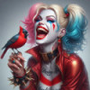Diamond Painting Femme Clown Punk et Oiseau Rouge | Lé-Li