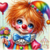 Broderie Diamant "Petit Clown Joyeux" - Couleurs et Diamants Spéciaux