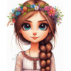 Diamond Painting Femme à la Couronne de Fleurs | Lé-Li