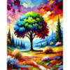 Diamond Painting Arbre Multicolore et Paysage | Lé-Li