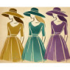 Diamond Painting Femmes Élégantes aux Chapeaux | Lé-Li