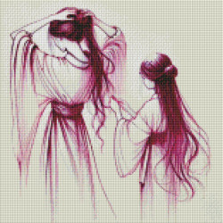 Diamond Painting Mère et Fille aux Cheveux Longs| Lé-Li