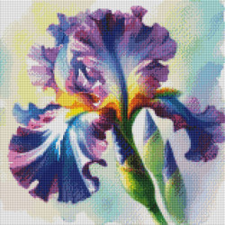 Iris en Couleurs - Broderie Diamant avec Diamants Spéciaux
