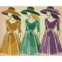 Diamond Painting Femmes Élégantes aux Chapeaux | Lé-Li