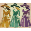Diamond Painting Femmes Élégantes aux Chapeaux | Lé-Li