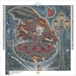 Diamond Painting Fillette Gothique sous la Pluie | Lé-Li