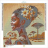 Diamond Painting Femme Africaine aux Fleurs | Lé-Li