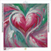 Broderie Diamant - Cœur Abstrait et Vibrant