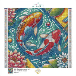 Diamond Painting Carpes Koï et Fleurs de Lotus | Lé-Li