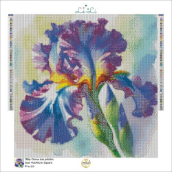 Diamond Painting Iris Violet et Bleu Aquarelle | Lé-Li