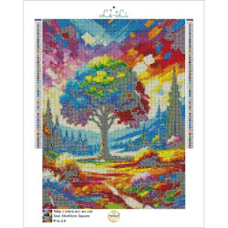 Diamond Painting Arbre Multicolore et Paysage | Lé-Li