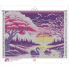 Diamond Painting Cygnes et Coucher de Soleil Violet | Lé-Li