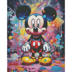 Broderie Diamant - Personnage Iconique en Explosion de Couleurs