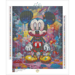 Broderie Diamant - Personnage Iconique en Explosion de Couleurs