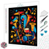 Diamond painting instruments et notes de musique style moderne fond noir – Lé-Li