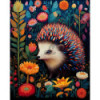 Diamond Painting Hérisson Multicolore et Fleurs | Lé-Li