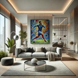 Diamond Painting Joueur de Football Français | Lé-Li