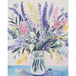 Diamond Painting Bouquet de Lavande et Fleurs Pastel | Lé-Li