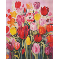 Diamond Painting Bouquet de Tulipes Colorées | Lé-Li