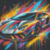 Diamond Painting Voiture de Sport Multicolore | Lé-Li