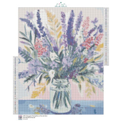 Diamond Painting Bouquet de Lavande et Fleurs Pastel | Lé-Li