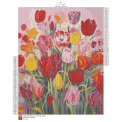 Diamond Painting Bouquet de Tulipes Colorées | Lé-Li