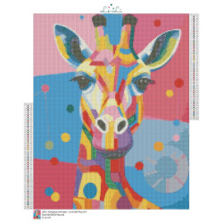 Diamond Painting Girafe Multicolore Pop Art | Lé-Li