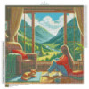 Diamond Painting Femme, Chat et Paysage de Montagne | Lé-Li