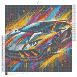 Diamond Painting Voiture de Sport Multicolore | Lé-Li