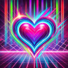 Diamond Painting Cœur Néon Multicolore | Lé-Li
