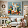 Diamond Painting Lapin de Pâques et Œufs Colorés | Lé-Li