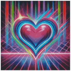 Diamond Painting Cœur Néon Multicolore | Lé-Li