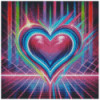Diamond Painting Cœur Néon Multicolore | Lé-Li
