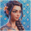 Diamond Painting Femme Polynésienne aux Cheveux Tressés | Lé-Li